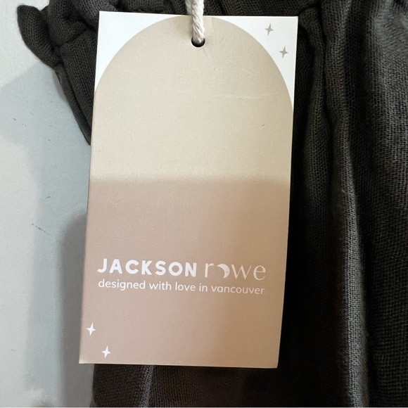 Jackson Rowe cotton cropped Banjo Tank in green elastic hems size XS NWT - Picture 10 of 12